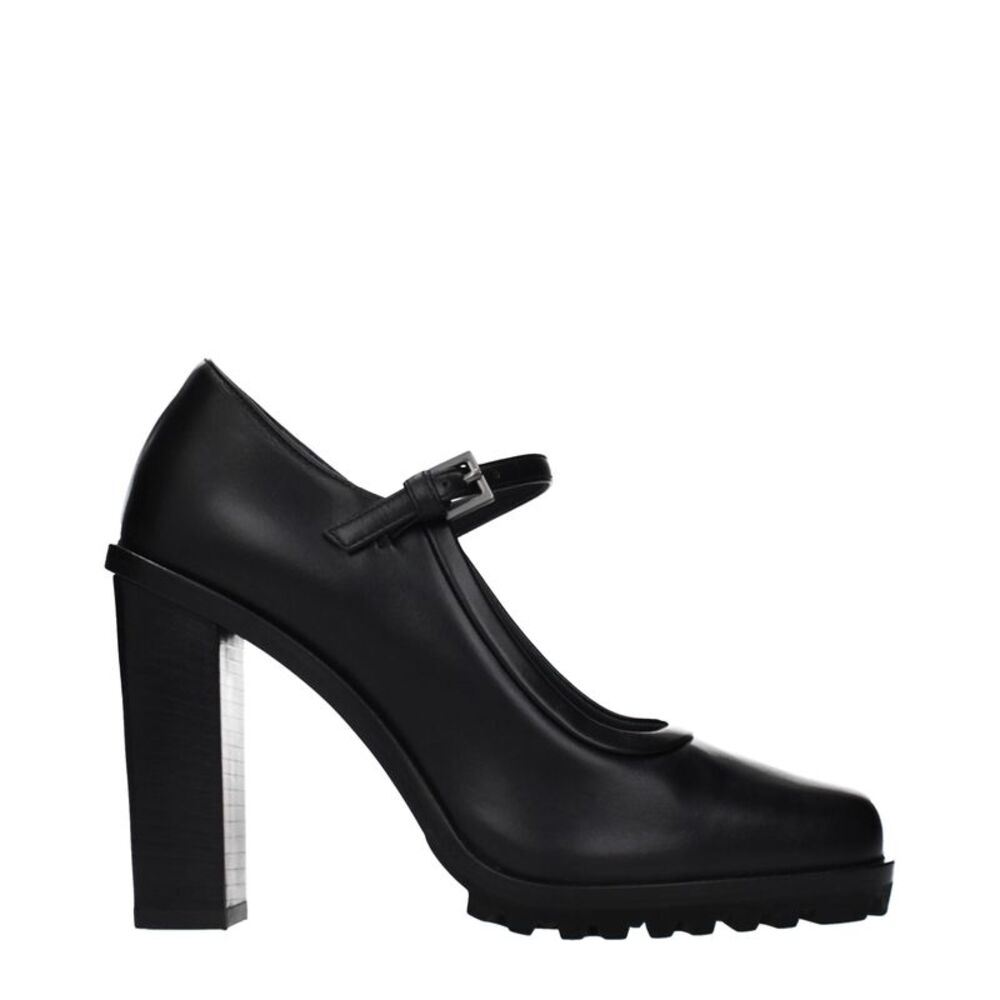 Max Mara Black Leather High Heel Women's Pumps
